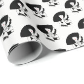 Art Deco Woman in Big Pet Glove RL Cadeaupapier (Rol Hoek)