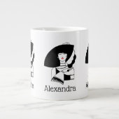 Art Deco Woman in Big Pet Glove RL Grote Koffiekop (Voorkant)