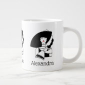 Art Deco Woman in Big Pet Glove RL Grote Koffiekop (Rechts)