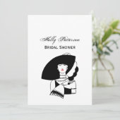 Art Deco Woman in Big Pet Glove RL Kaart (Staand voorkant)