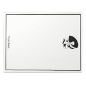 Art Deco Woman in Big Pet Glove RL Notitieblok (Voorkant)