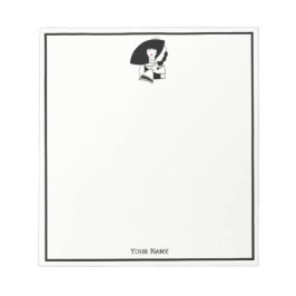 Art Deco Woman in Big Pet Glove RL Notitieblok