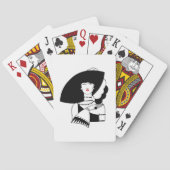 Art Deco Woman in Big Pet Glove RL Speelkaarten (Achterkant)