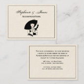 Art Deco Woman in Big Pet Glove RL Visitekaartje (Voorkant / Achterkant)