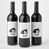 Art Deco Woman in Big Pet Glove RL Wijn Etiket (Flessen)