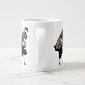  Art Deco Woman in luipaard Grote Koffiekop (Achterkant)