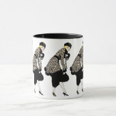  Art Deco Woman in luipaard Mok (Midden)