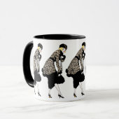  Art Deco Woman in luipaard Mok (Voorkant links)