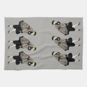  Art Deco Woman in luipaard Theedoek (Horizontaal)