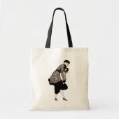 Art Deco Woman in luipaard Tote Bag (Voorkant)