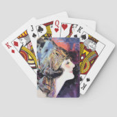 Art Deco Woman in Scarf Speelkaarten (Achterkant)