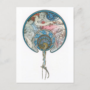 Art Deco Woman Lady  Illustration Briefkaart