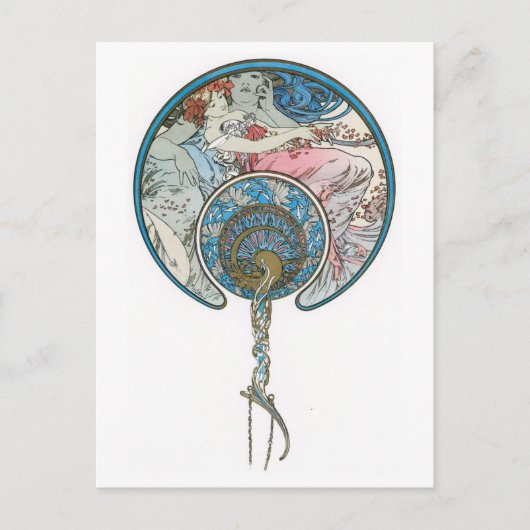 Art Deco Woman Lady  Illustration Briefkaart (Voorkant)