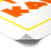 Art Deco Woman met Umbrella Poster (Hoek)