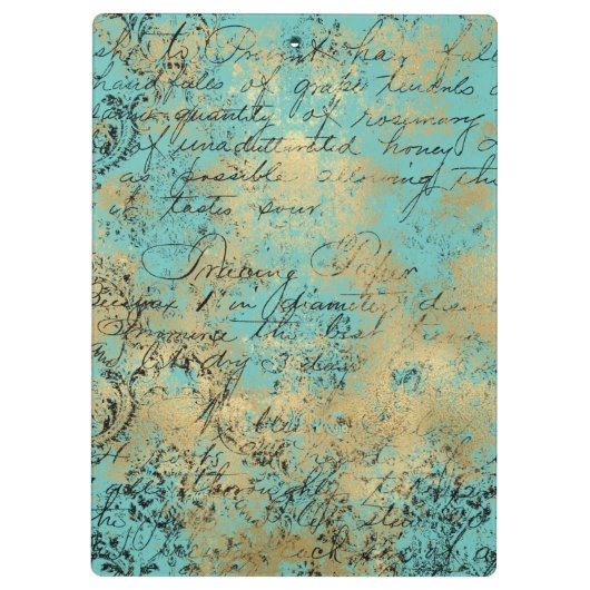 Art Deco Woman Personalized Klembord (Achterkant)