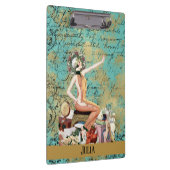 Art Deco Woman Personalized Klembord (Rechts)