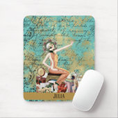 Art Deco Woman Personalized Muismat (Met muis)