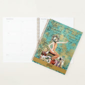 Art Deco Woman Personalized Planner (Display)