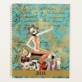 Art Deco Woman Personalized Planner (Voorkant)