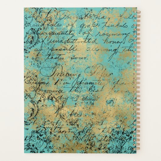 Art Deco Woman Personalized Planner (Achterkant)