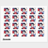 Art Deco Woman Portrait Square Sticker (Vel)