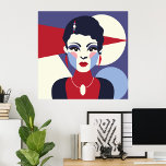 Art Deco Woman Portret Poster<br><div class="desc">Maak kennis met dit verbluffende grafische ontwerp van een vrouw die portret maakt in een kunstdecostijl, ideaal om een stukje elegantie en verfijning toe te voegen aan elk Zazzle-product. Het afbeelding laat een mooie vrouw zien in een gestileerde en geometrische vorm, die doet denken aan het iconische kunstdeco-tijdperk. Of u...</div>