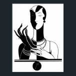 Art Deco Woman Poster<br><div class="desc">Peaceful Dreams has inspirational gifts that you can find on T shirts, iPhone, iPad, iPod touch cases, sleeves and skins. You can also find om gifts on mouse pads, kussens, posters, canvas prints, coasters, tiles, pillows, flip flops, magets and more. We also have girly, trendy, hipster chic, nautical, herry, monogram,...</div>