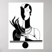 Art Deco Woman Poster (Voorkant)