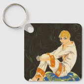  Art Deco Woman, Roken door S. Chompre Sleutelhanger (Voorkant)