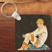 Art Deco Woman, Roken door S. Chompre Sleutelhanger (Voorkant)