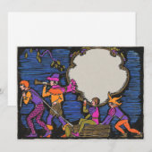 Art Deco Woodcut-achtige Yule-registreerapparaten (Voorkant / Achterkant)