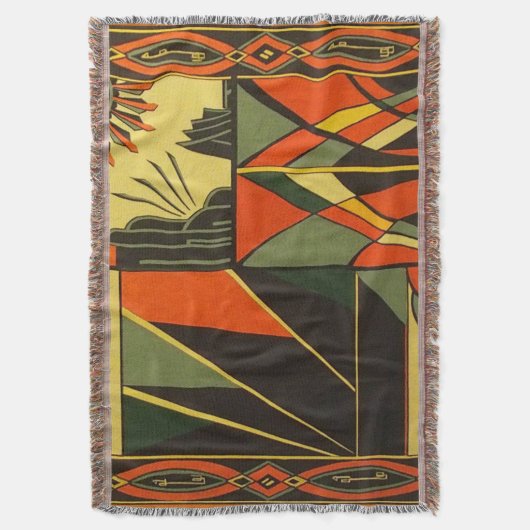 Art Deco Woven Throw Deken (Voorkant Verticaal)