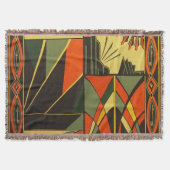 Art Deco Woven Throw Deken (Voorkant)