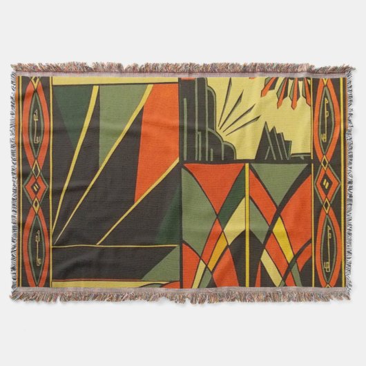 Art Deco Woven Throw Deken (Voorkant)