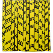 Art Deco Yellow Douchegordijn (Voorkant)