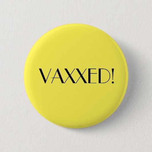 Art Deco Yellow Vaxxed-vaccinatie Ronde Button 5,7 Cm (Voorkant)