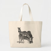 Art Deco-Zebra Grote Tote Bag (Voorkant)