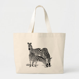 Art Deco Zebra Grote Tote Bag