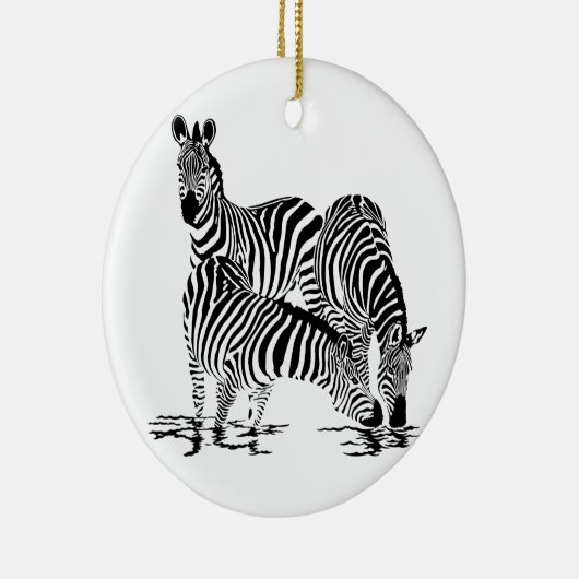 Art Deco-Zebra Keramisch Ornament (Rechts)