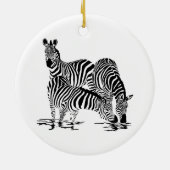Art Deco-Zebra Keramisch Ornament (Achterkant)