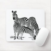 Art Deco-Zebra Muismat (Met muis)