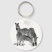 Art Deco-Zebra Sleutelhanger (Voorkant)