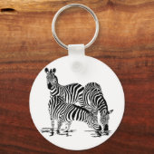 Art Deco-Zebra Sleutelhanger (Voorkant)