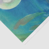 Art Deco Zeemeermin Holding Parel Decoupage Tissuepapier (Detail)