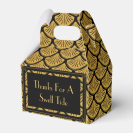 Art Deco Zeemeermin Schalen - Zwart & Goud Bedankt Bedankdoosjes