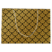 Art Deco Zeemeermin Schalen - Zwart & Goud