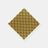 Art Deco Zeemeermin Schalen - Zwart & Goud Servet (Hoek)