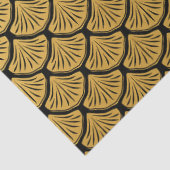 Art Deco Zeemeermin Schalen - Zwart & Goud Tissuepapier (Detail)