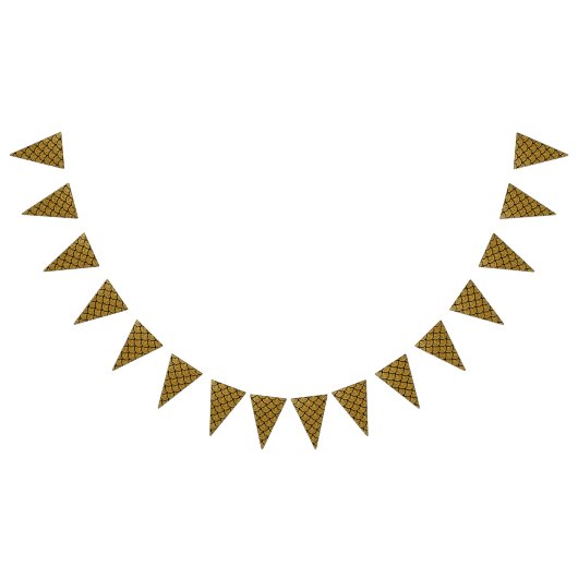 Art Deco Zeemeermin Schalen - Zwart & Goud Vlaggetjes (Alle)