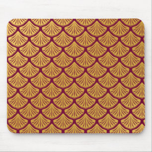 Art Deco Zeemeerminschalen - Magenta Muismat